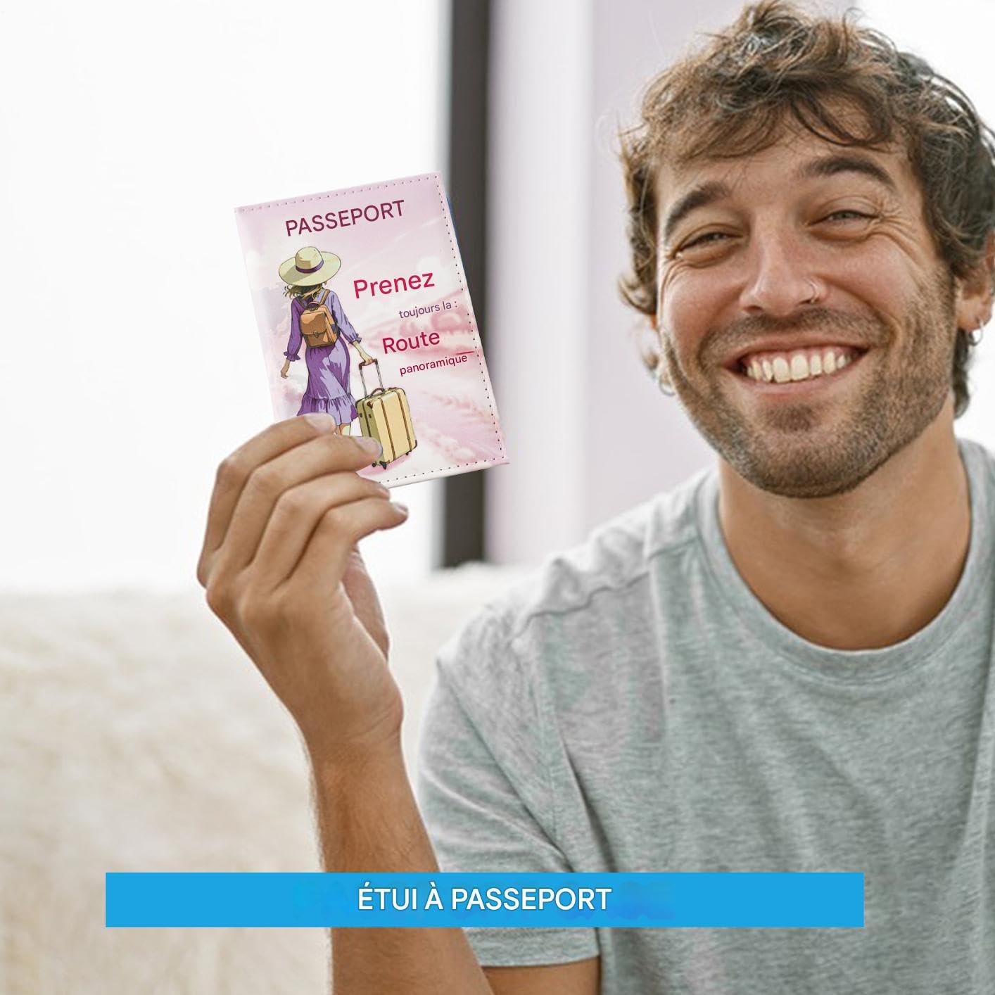 Portafoglio Passaporto per Viaggi Portacarte da Viaggio | Borsa Portamonete Resistente all'Acqua per Famiglie Coppie Uomini e Bambini