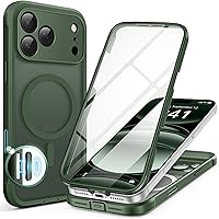 Vista 44 de BERFY Funda para iPhone Air, compatible con MagSafe, protector de pantalla de privacidad integrado y protección de cámara, cuerpo completo