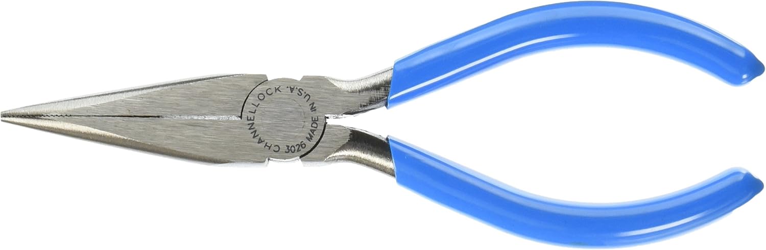Channellock 3026 Long Nose Plier, No Cutter, 6"