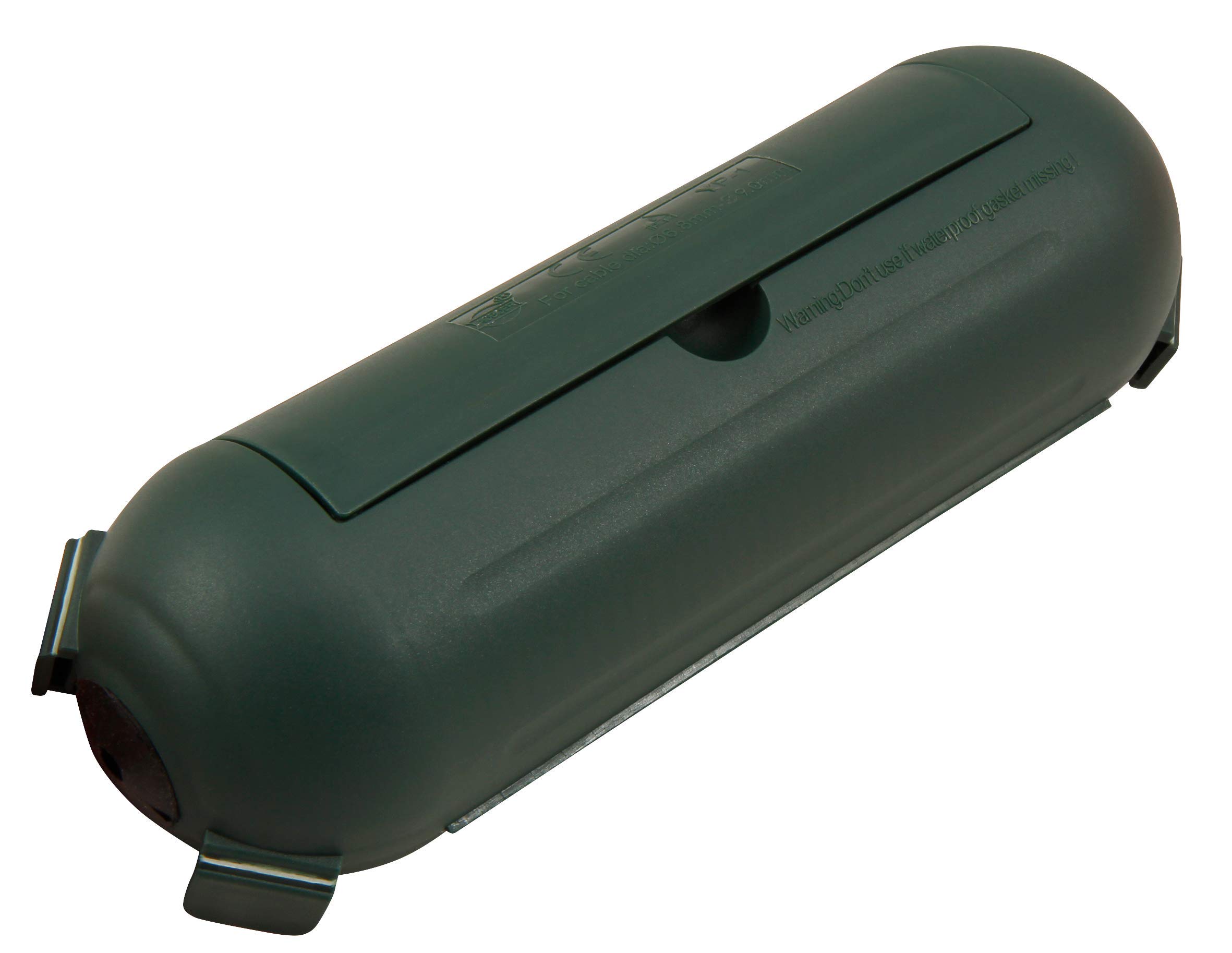 MC POWERSafety Protection Box Safebox Protective Capsule | Splash-Proof Case for Cables | IP44, Green