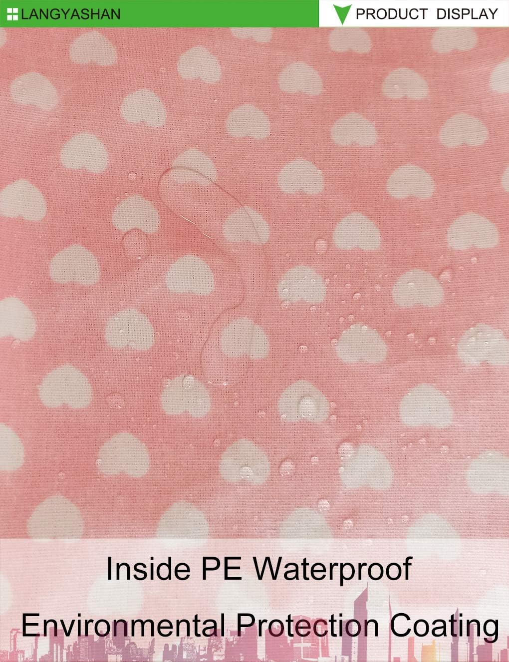 LANGYASHAN Laundry Basket Canvas Fabric Collapsible Organizer Basket for Storage Bin Toy Bins Gift Baskets Bedroom Clothes Children Nursery Hamper (pink heart)