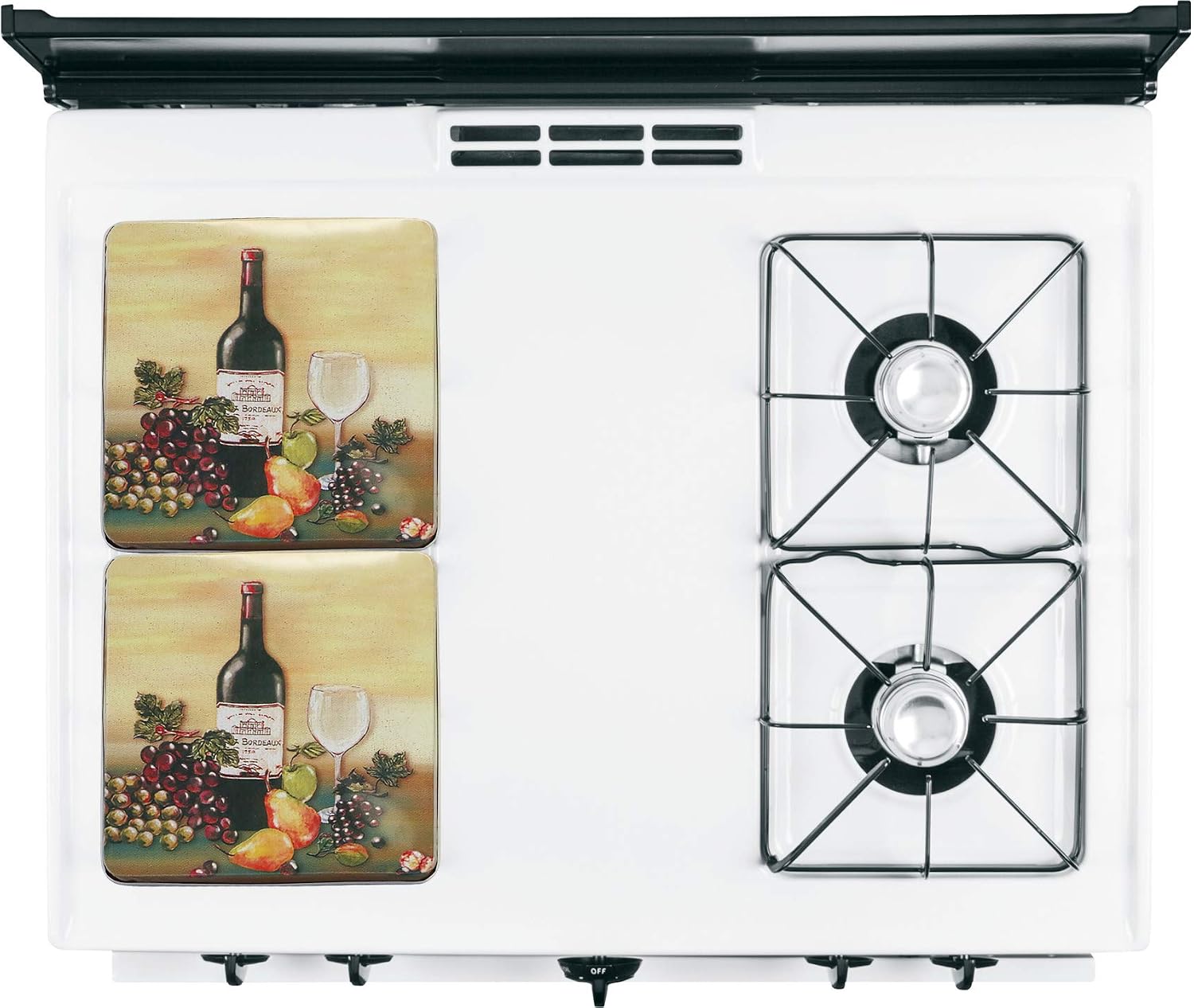 Reston Lloyd Square Gas Stove Burner Covers, Set of 4, Wine and Vines Pattern