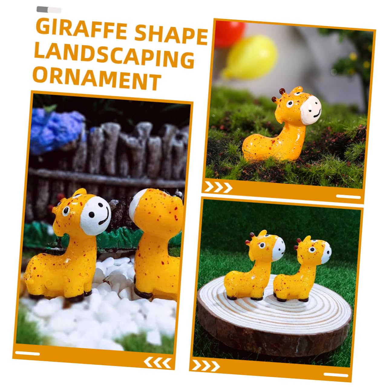 POPETPOP 60 Piezas Estatua de Jirafa Plantas en macetas Animales estatuilla Animal de la Selva pequeña Figura de Jirafa Adorable Mini estatuilla Animales en Miniatura de Escritorio Resina