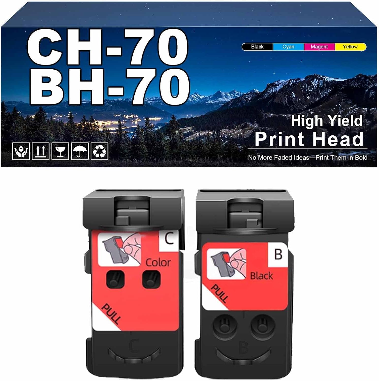 70 & CH-70 Combo Print Head Compatible with Canon PIXMA GM2070, GM4070, G5070, G6070, G7070 Printers (Black & Tricolor)-image-49