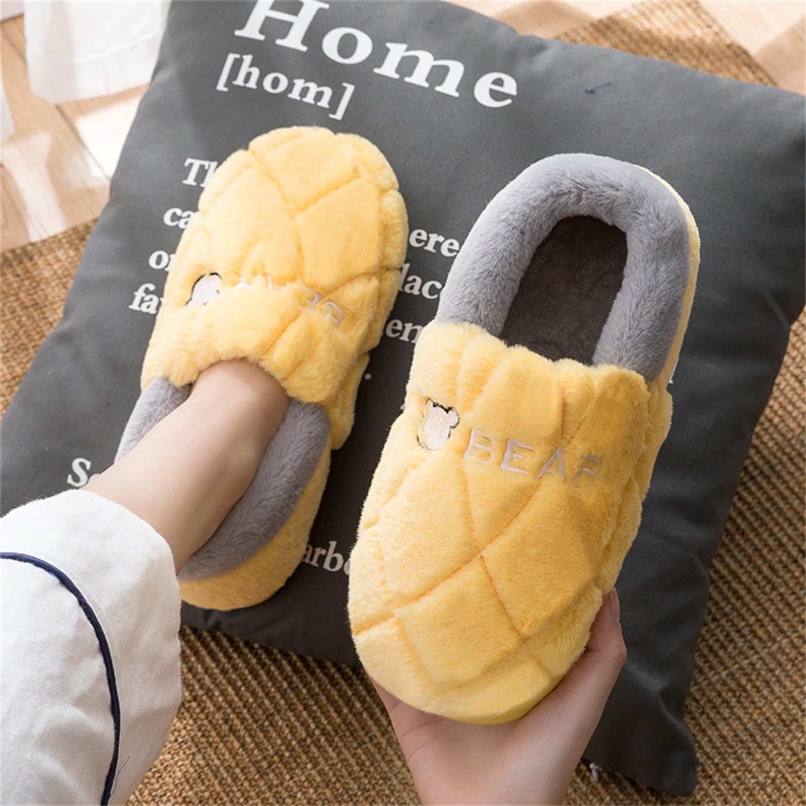Pantofola invernale Slifori Di Cotone Autunno E Inverno Con Tallone Per Casa Da Casa Usano Pantofole Di Cotone