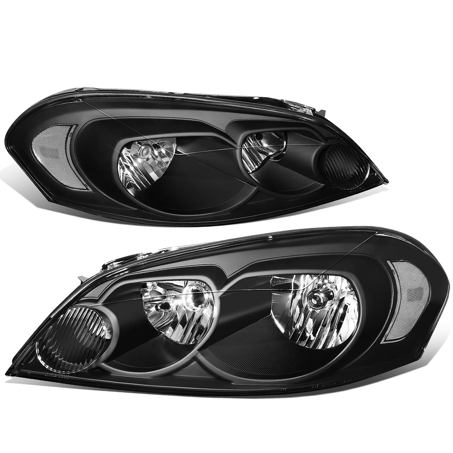 Photo 1 of DNA MOTORING HL-OH-CI06-BK-CL1 Black Housing Headlights Compatible with 06-13 Impala Black OEM Style