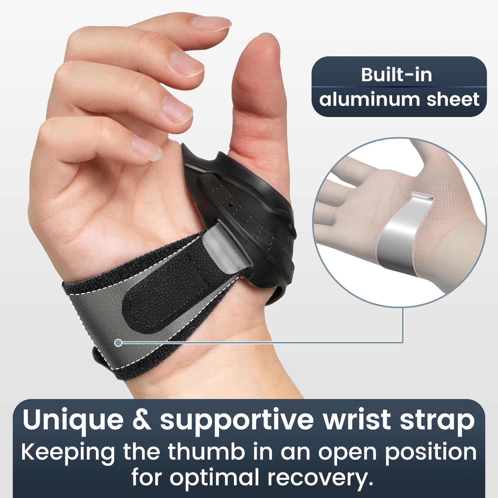 Férula De Pulgar Cmc: Con Muñequera De Soporte Firme, Férulas De Doble Densidad Que Estabilizan La Articulación Cmc Y Alivian El Dolor De Osteoartritis En Mujeres Y Hombres.
