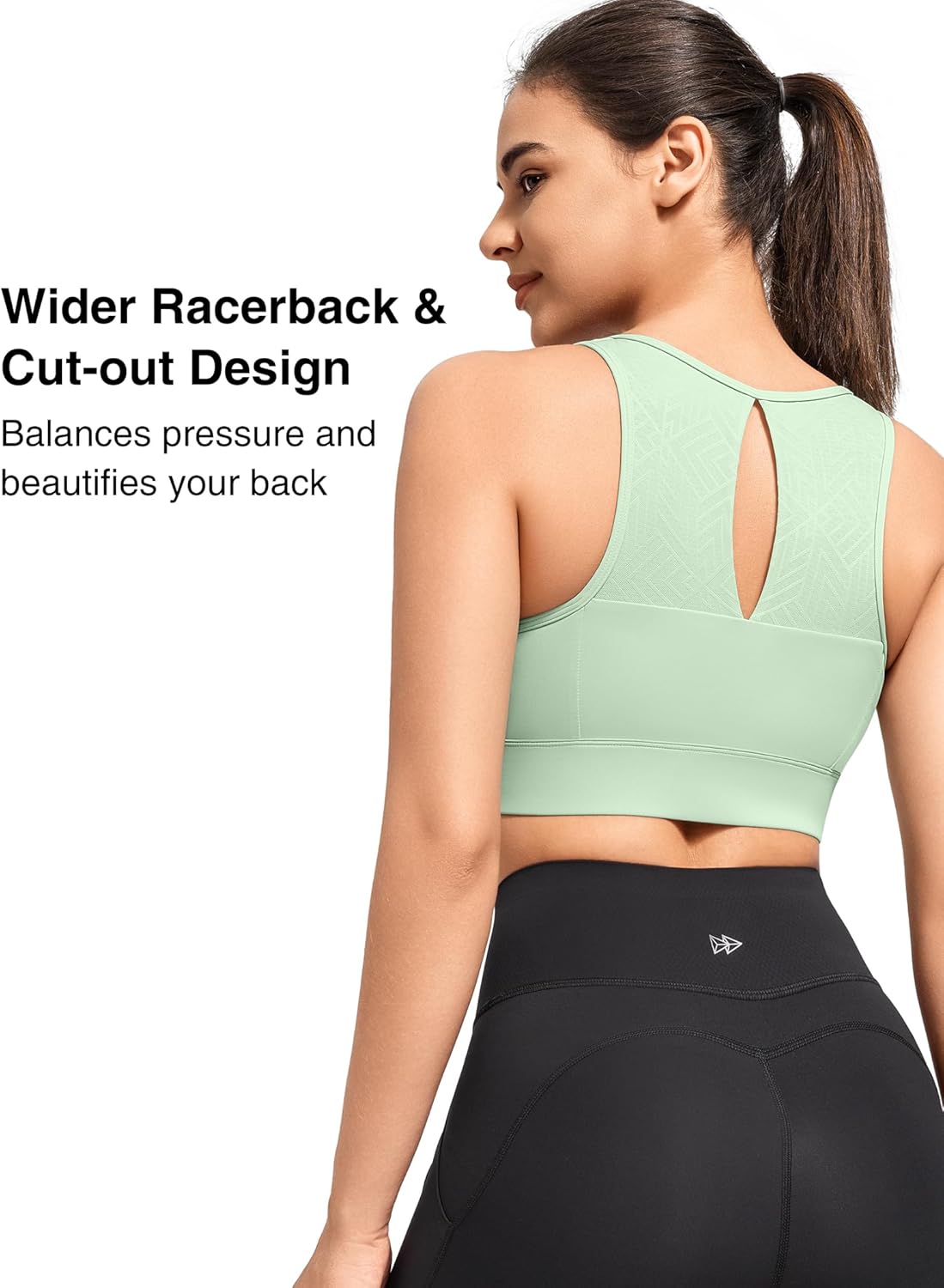 Yvette High Support Sports Bras for Women Zip Front Closure Sports Bra Plus Size Supportive Mold Cups Running Workout - Image 2