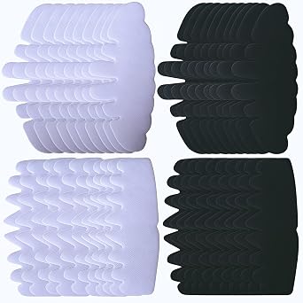 40 PCS Baseball Cap Inserts, Felt Washable,Reusable Hat Liner Hat Shaper Inserts for Baseball Black & White