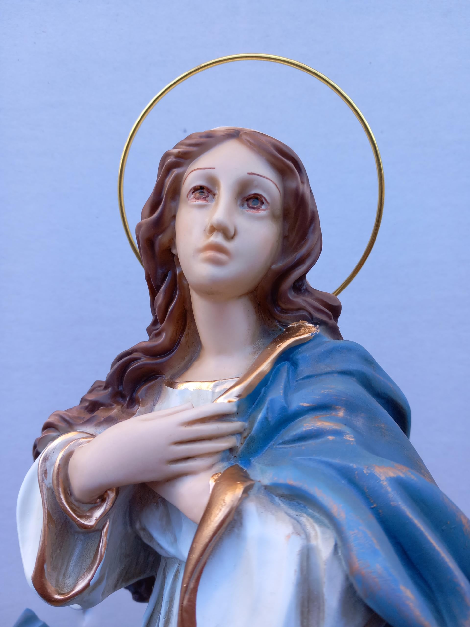 Generico ArteSacraCaravaggio Statua della Madonna Immacolata Concezione, Miracolosa, cm 61 in resina decorata a mano di produzione artigianale