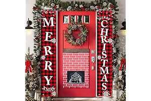 Outdoor Christmas Decorations Merry Christmas Porch Banner