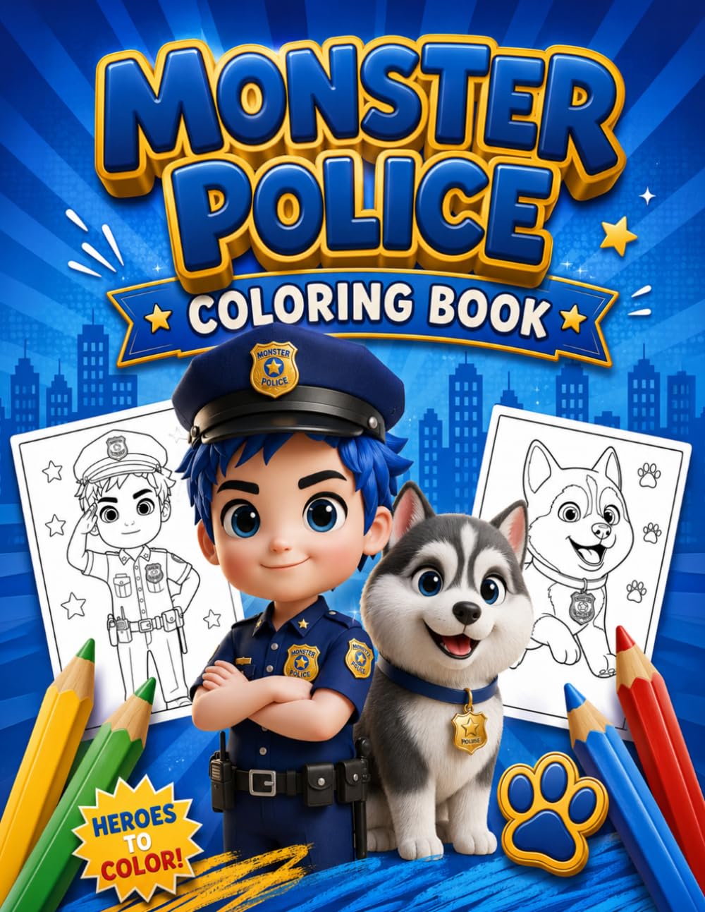 Monster Police Coloring Book