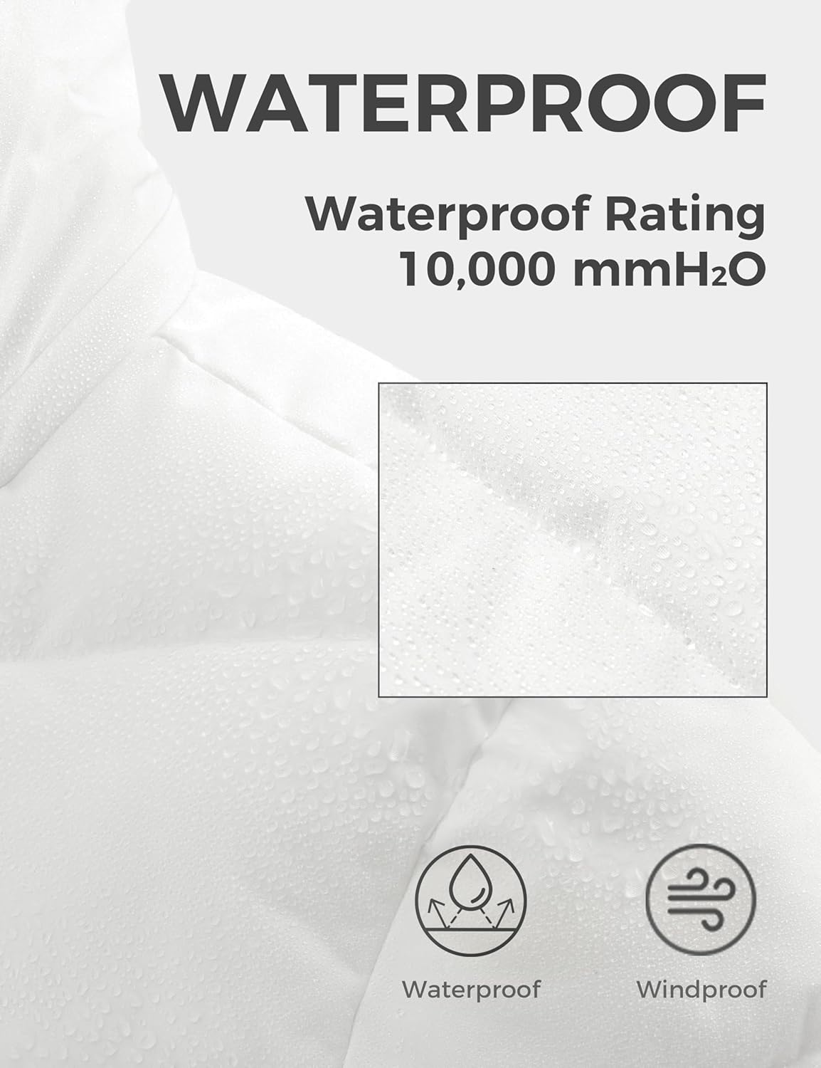 wantdo Men's Puffer Jacket Waterproof Winter Coat Hooded Parka Jacket Recycled Outerwear (Regular and Big Size) - Image 6