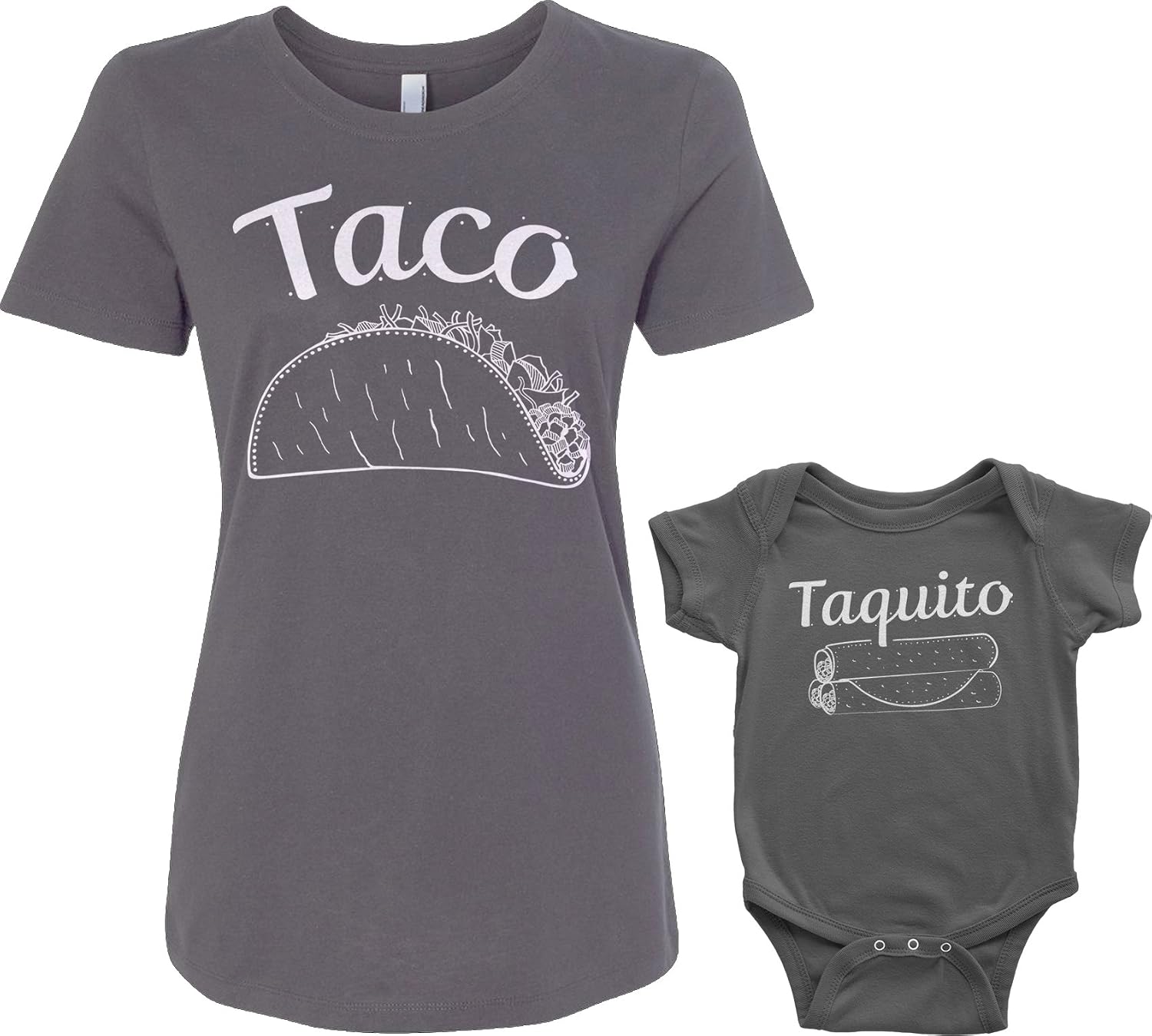 Threadrock Taco & Taquito Infant Bodysuit & Women's T-Shirt Matching Set