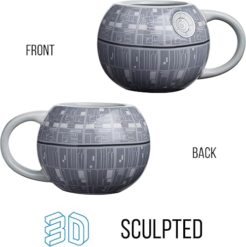 Miniatura 37 de Silver Buffalo Star Wars The Mandalorian Grogu - Taza de cerámica con tapa de rana esculpida, 18 onzas