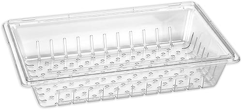 Miniatura 3 de Carlisle FoodService Products Storplus Colador de contenedor de almacenamiento de alimentos con diseño apilable para catering, bufés, restaurantes,