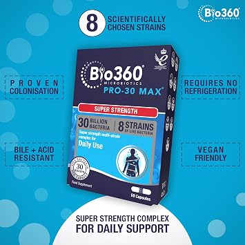 Natures Aid Bio360 Pro-30 Max 30 Billion CFU – 60 Capsules