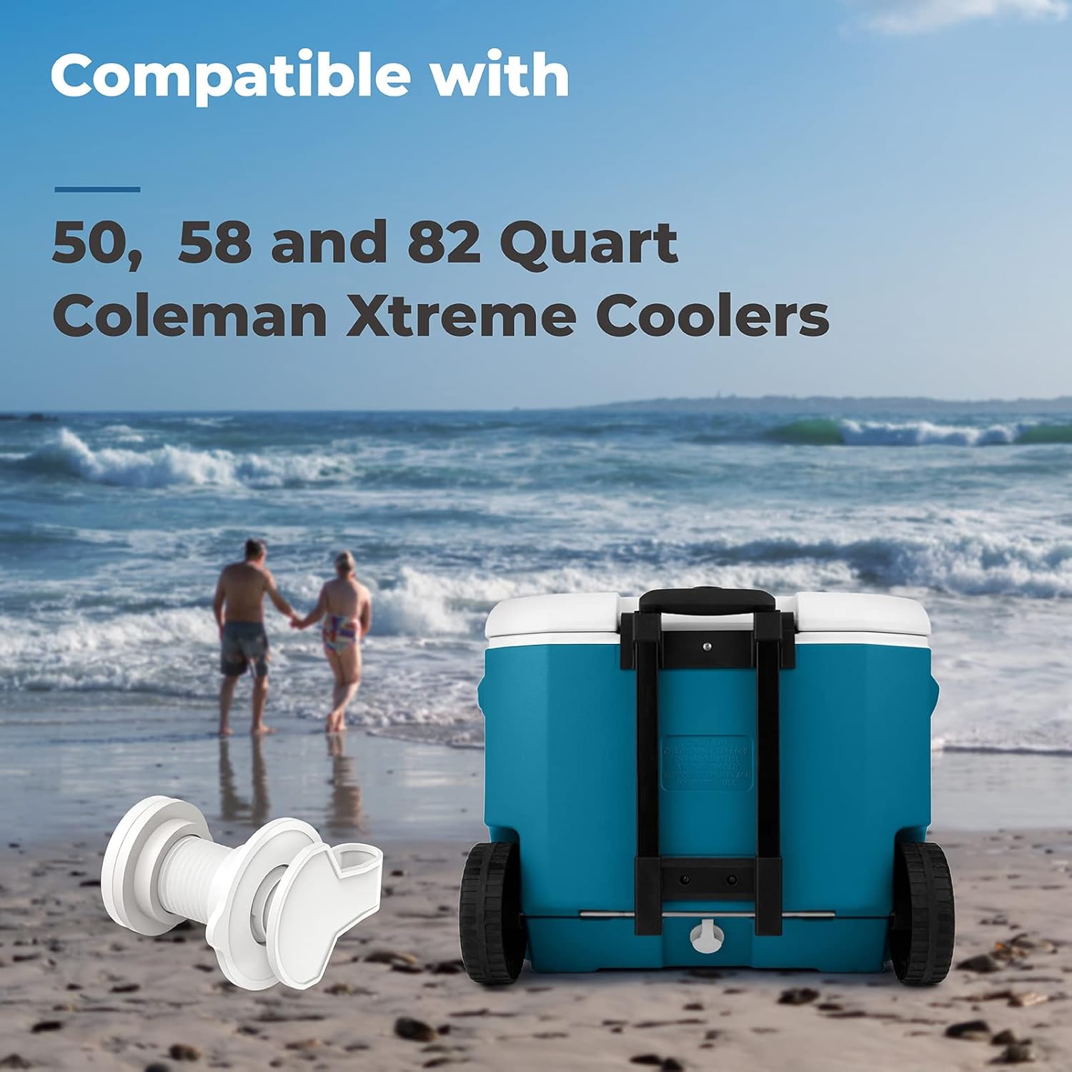 Cooler Replacement Plastic Hinges & Screws & Drain Plug & Handle Set Compatible with Coleman Coolers