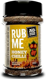 Angus & Oink | Honey Chilli Seasoning | Sweet & Spicy | Perfect for Chicken & Pork | Authentic Chinese Flavour | Gluten-Free & Vegetarian | Oven, Air Fryer & BBQ | 220g