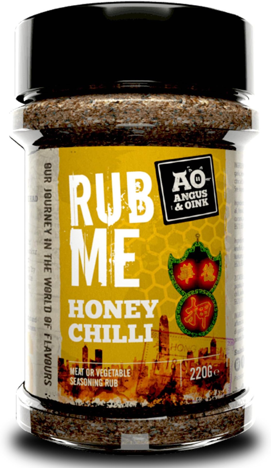 Angus & Oink | Honey Chilli Seasoning | Sweet & Spicy | Perfect for Chicken & Pork | Authentic Chinese Flavour | Gluten-Free & Vegetarian | Oven, Air Fryer & BBQ | 220g