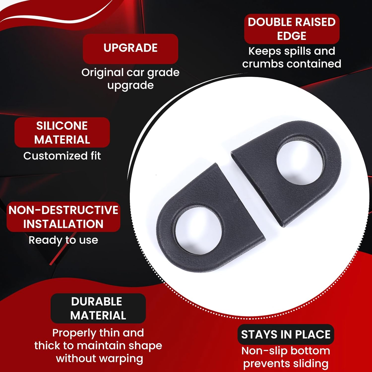 2PCS Bumper Towing Hitch Covers Compatible with Land Rover Defender 90 110 130 2020-2025 Rear Bumper Towing Hook Covers Trailer Hitch Rubber Sleeve Receiver Protector Cover (Black)