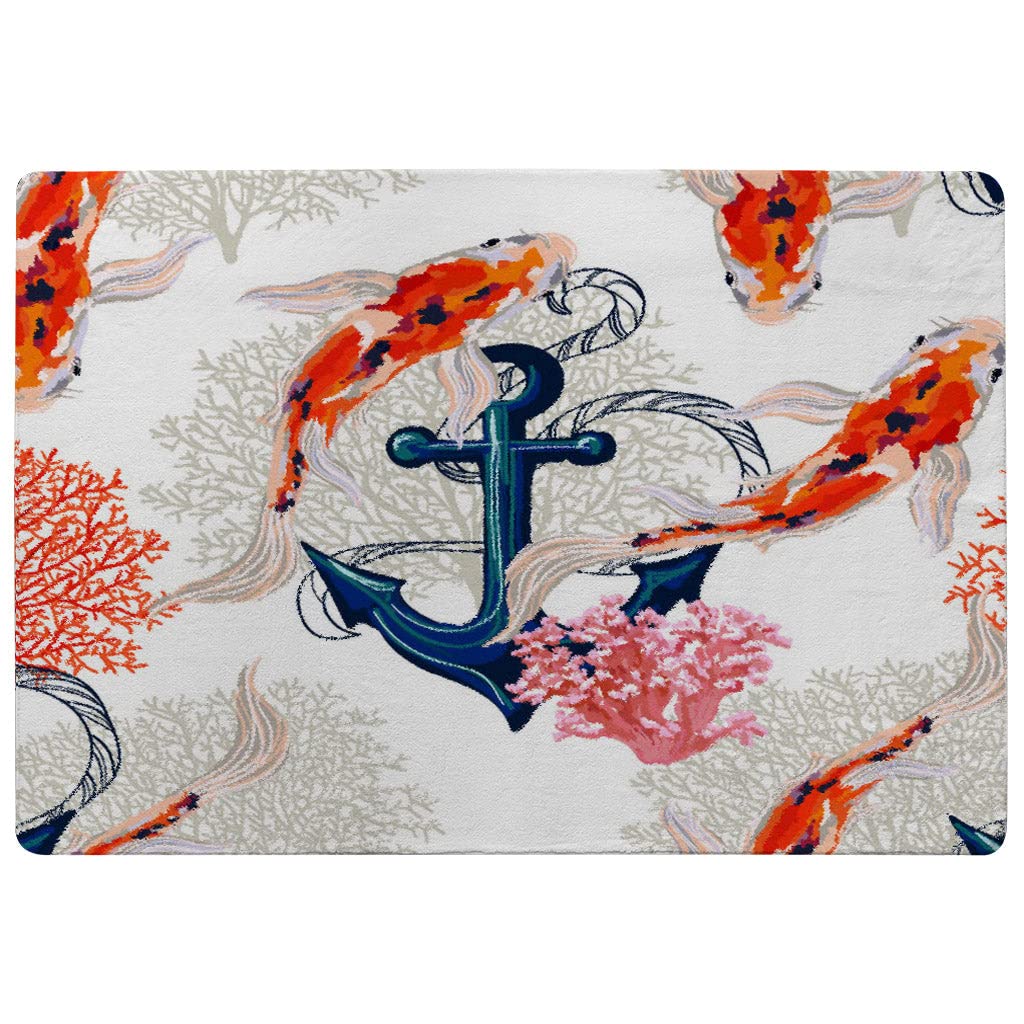 Tapis Anchor & Fish 80 x 150 cm insuffle un air marin dans votre chambre