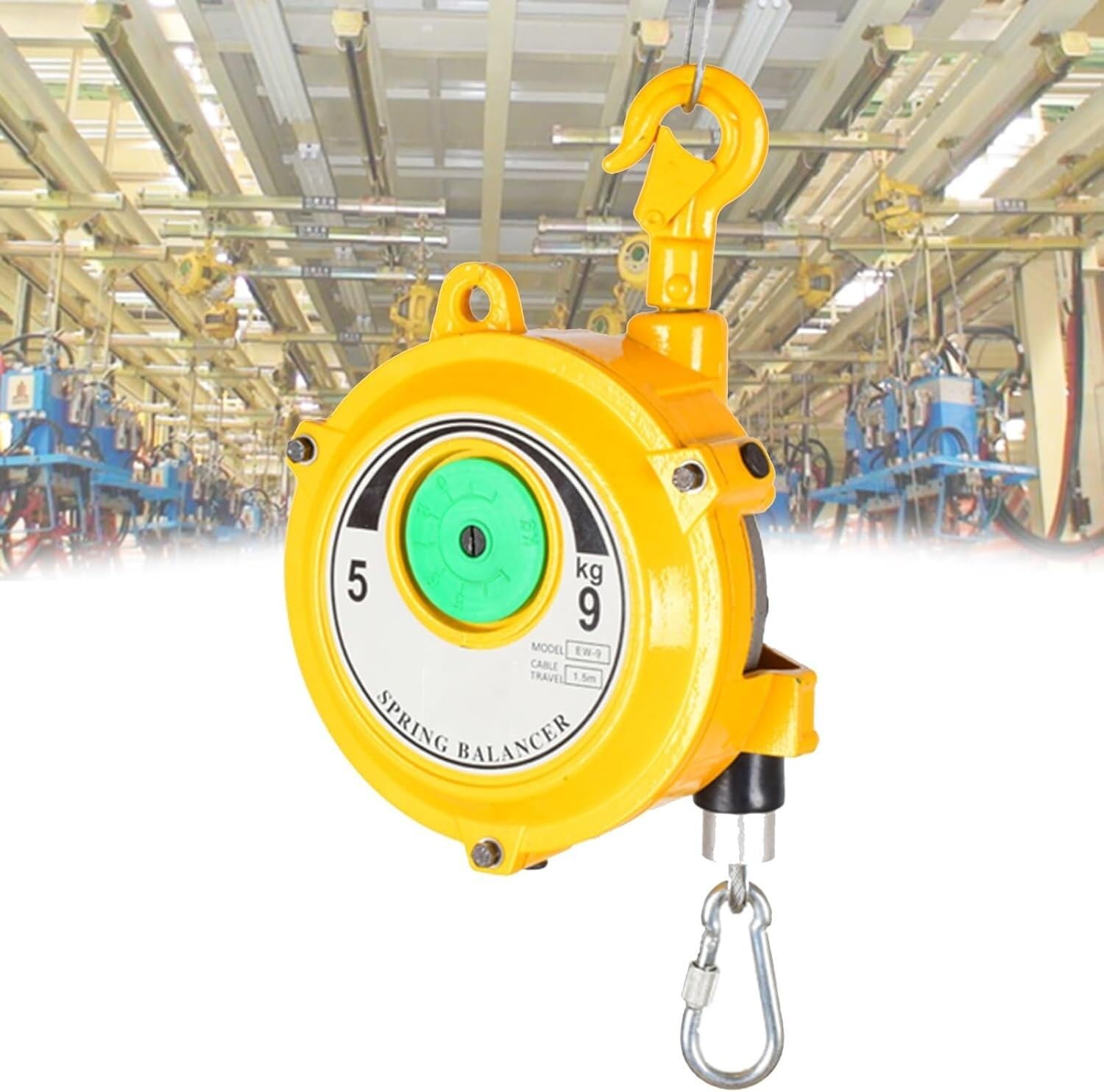 VUIKLCty Balancer Balancer With Hook And Wire Rope Hanger Spring Balancer, Multifunctional Aid (Size : 5-9kg)
