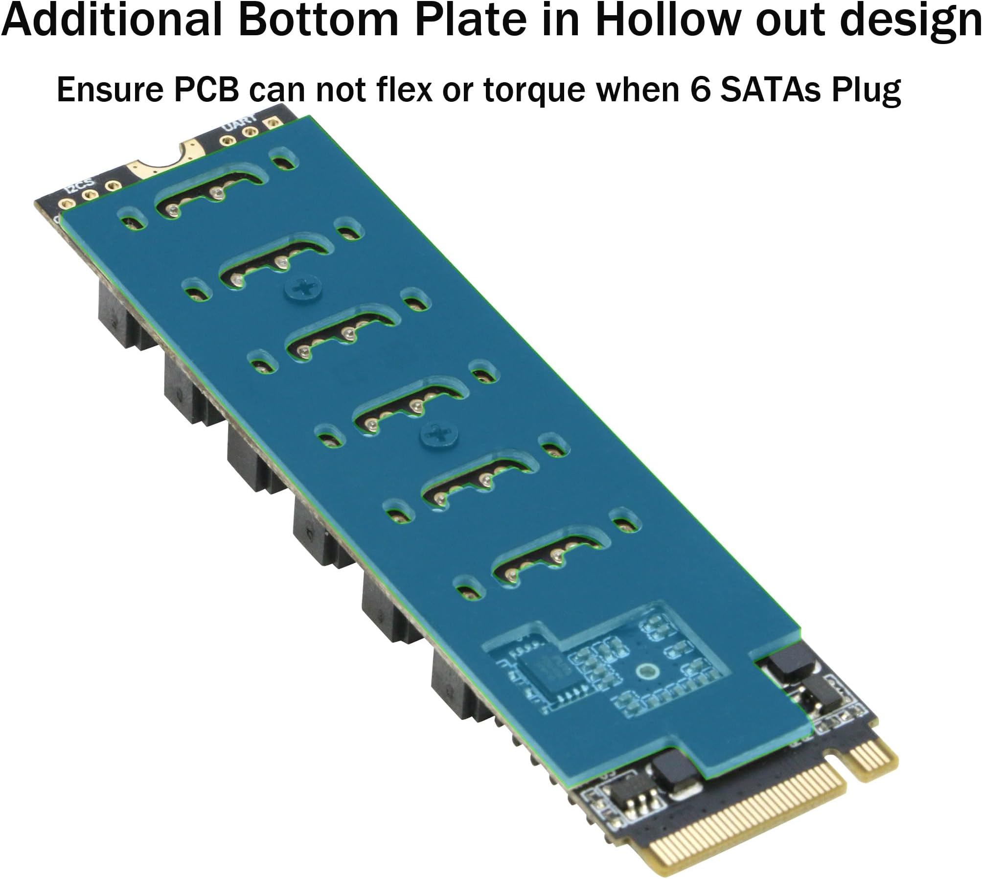 M.2 to SATA Adapter [6-Port], RIITOP M.2 NVMe to 6 Ports SATA III Adapter 6Gbps