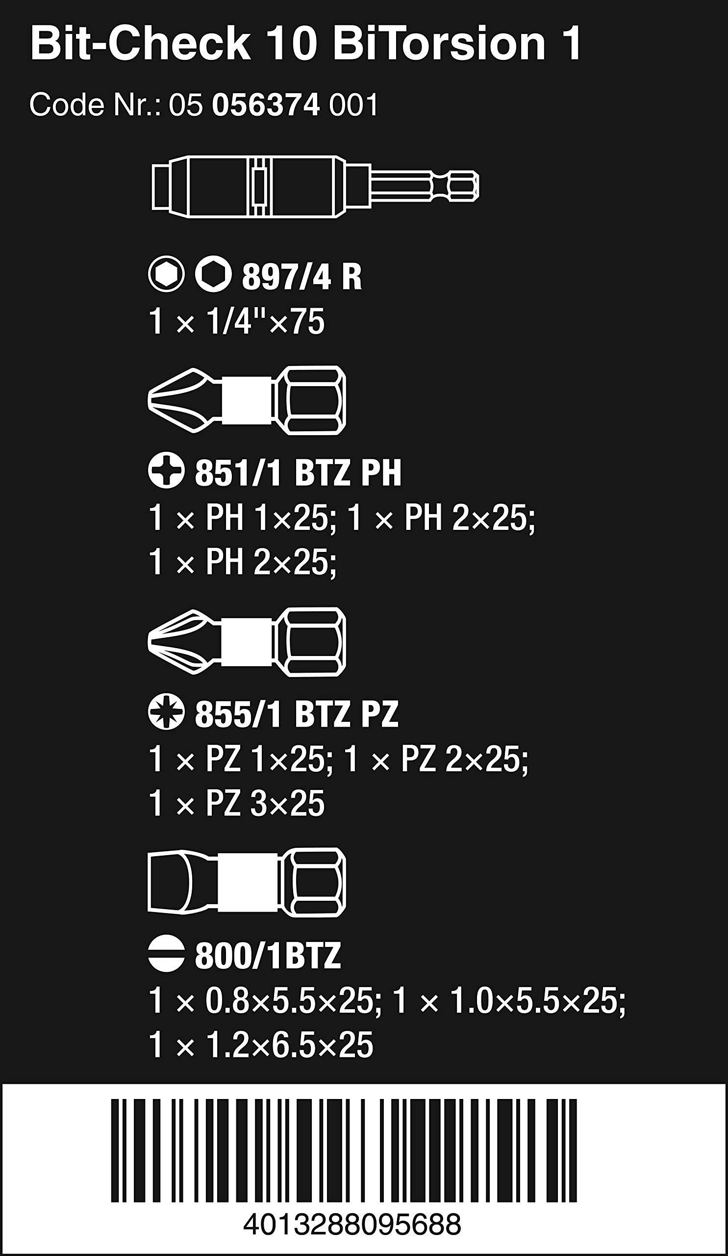 Bit-Check 10 BiTorsion 1, 10 piezas