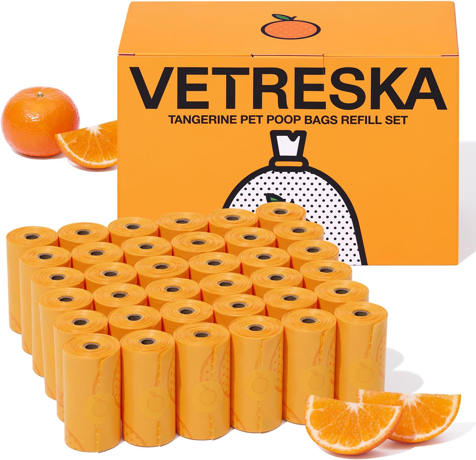 Citrus Scented Dog Poop Bags, 540 Counts, Leak Proof