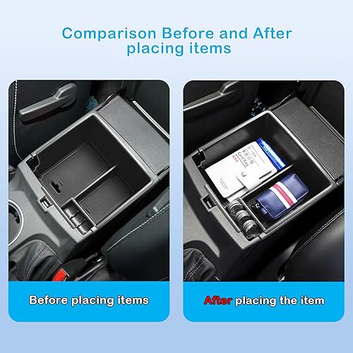 Miniatura 2 de EDBETOS Ranger - Bandeja organizadora de consola compatible con Ford Ranger XL XLT Lariat 2019-2023, accesorios de plástico ABS, caja de