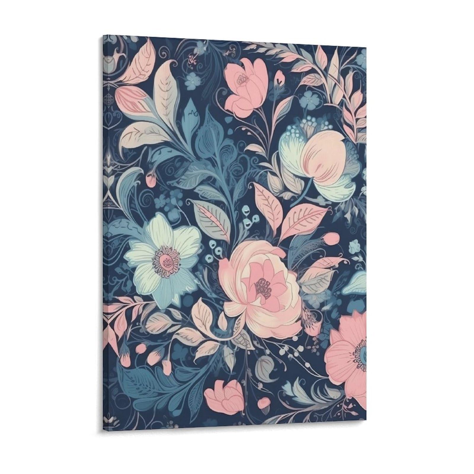 Romantic Floral Style Canvas Wall Art for Bedroom 18x24inch Canvas Prints Artwork for Walls Modern Picture Artwork Painting for Living Room Aesthetic Wall Paintings for Bathroom Kitchen Offic