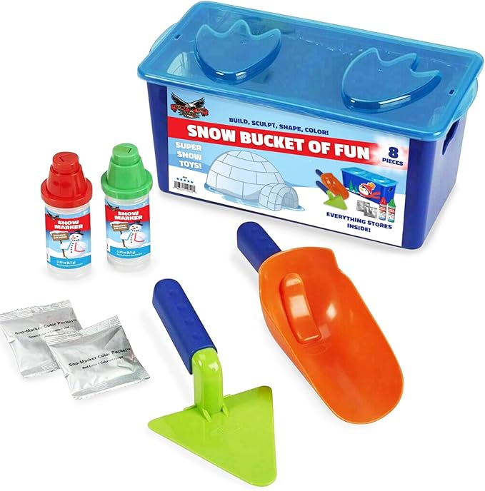 Flexible Flyer Bucket of Fun Play Snow Kit for Kids. Brick