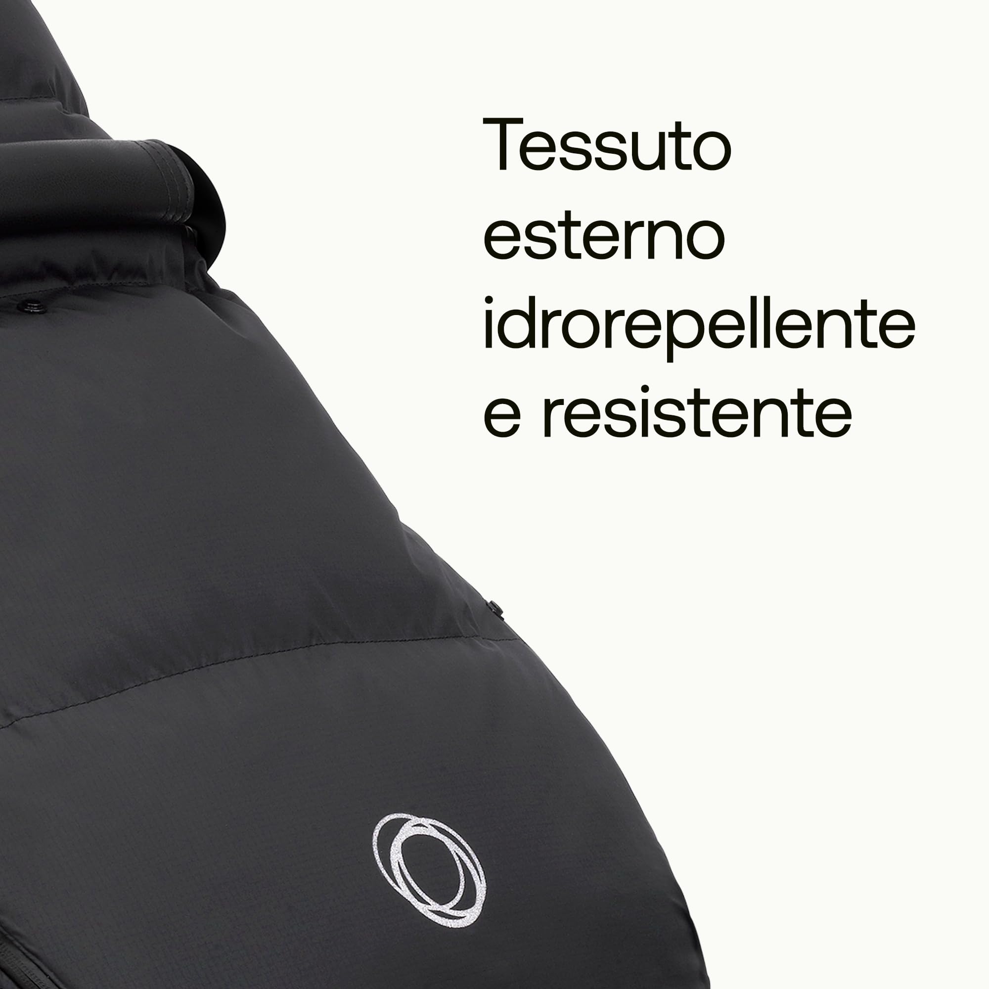 Bugaboo Sacco a Pelo Performance Invernale, Accessorio Essenziale per il Passeggino con Cappuccio, Poggiapiedi e Cerniera Bi-direzionale, Caldo e Confortevole, in Midnight Black