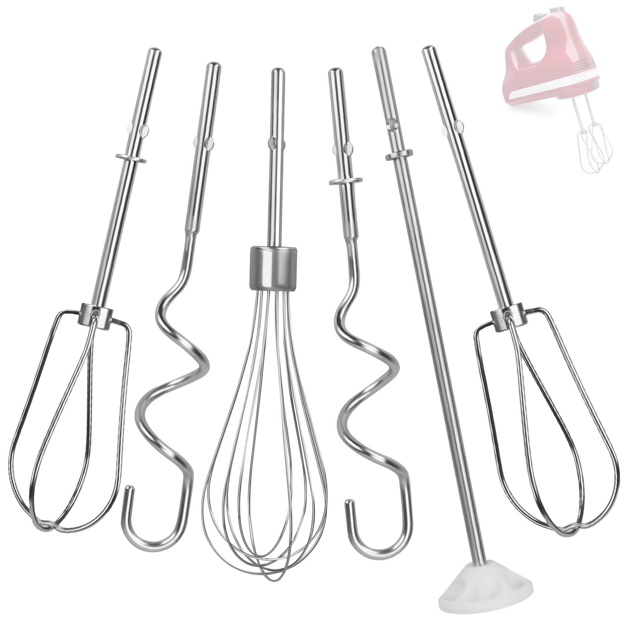 Hand Mixer Attachments Compatible with KitchenAid Hand Mixer KHM3 KHM5 KHM7 KHM9 Hand Mixer Turbo Beaters for Kitchenaid