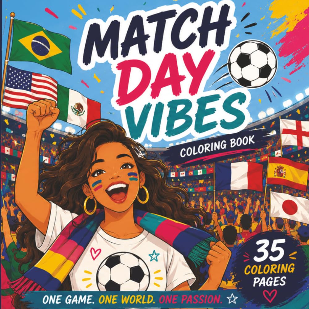Match Day Vibes: An Adult Soccer Coloring Book with Bold Easy Coloring Fun