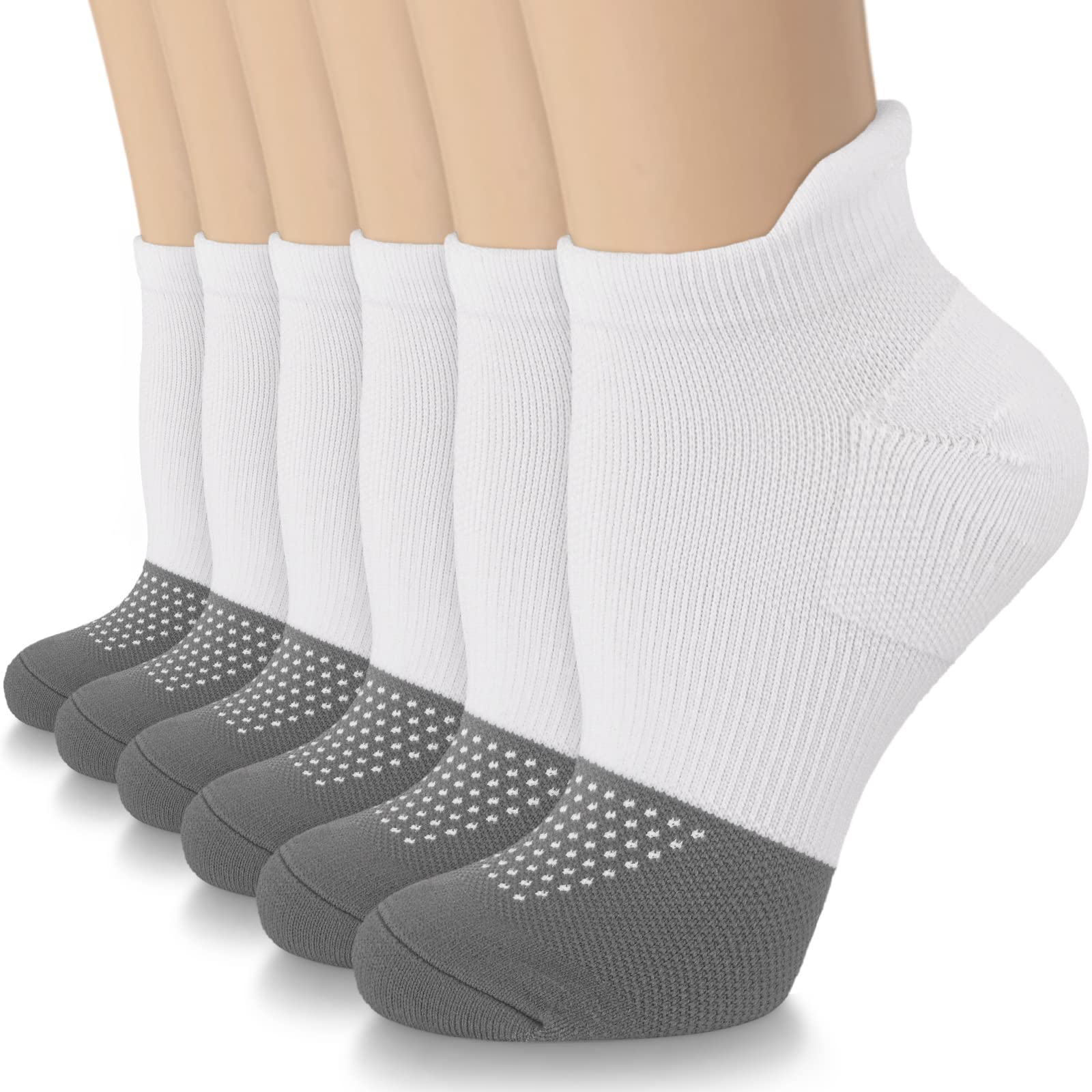 Sooverki Copper Compression Socks Women and Men 6 Pairs - Circulation Arch Support Plantar Fasciitis Running Ankle Socks
