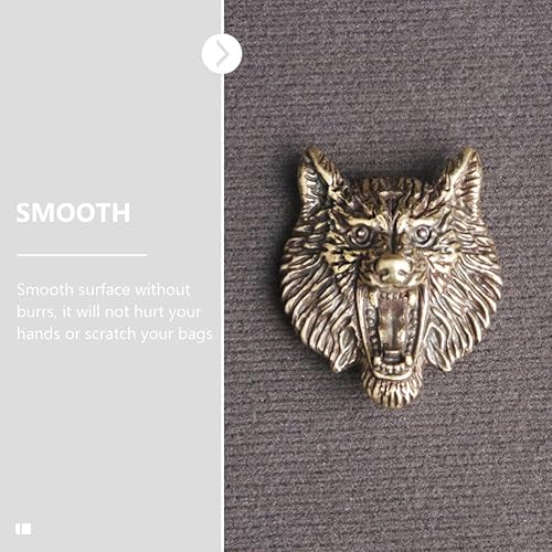 Miniatura 6 de Botón de tornillo de lobo, 4 piezas de cuero para equipaje, kit de cableado de arcillas, remaches de metal, remaches de cobre, sujetador de remache