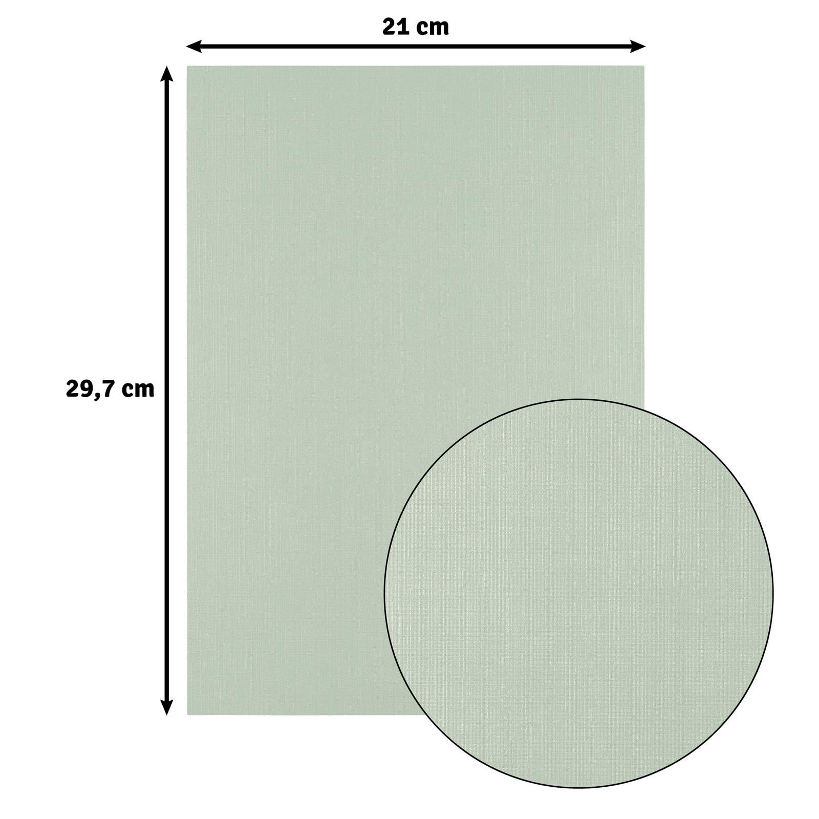 Florence Cartoncino di Lino A4-100 pz - Aqua (Blu) 250 g - Creazione di Biglietti, Scrapbooking – Inviti Eleganti, Scatole da Regalo e Progetti Artistici - Pesante e Resistente