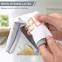 Vista 5 de Breling Juego de 8 paños grandes para pulir joyas, paños de limpieza, limpieza de plata para oro, plata, platino, joyas, monedas, relojes