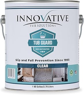 Tub Guard Anti Slip - Clear Bathtub & Shower Grip Textured Non Slip Coating for Slippery Tubs or Shower Floors - 1 Gallon (90 Tubs or Shower Pans)