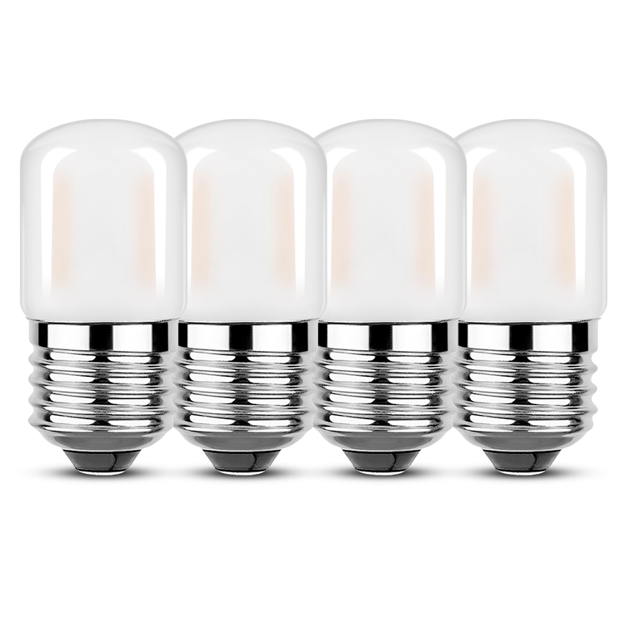 Low Watt Light Bulb Dimmable, Frosted LED Night Light Bulb 30W Equivalent, T28 3 Watt Tiny LED Fridge Bulb Decorative E26 Edison Bulb,Warm White 2700k, CRI 90+, 300LM, Pack of 4