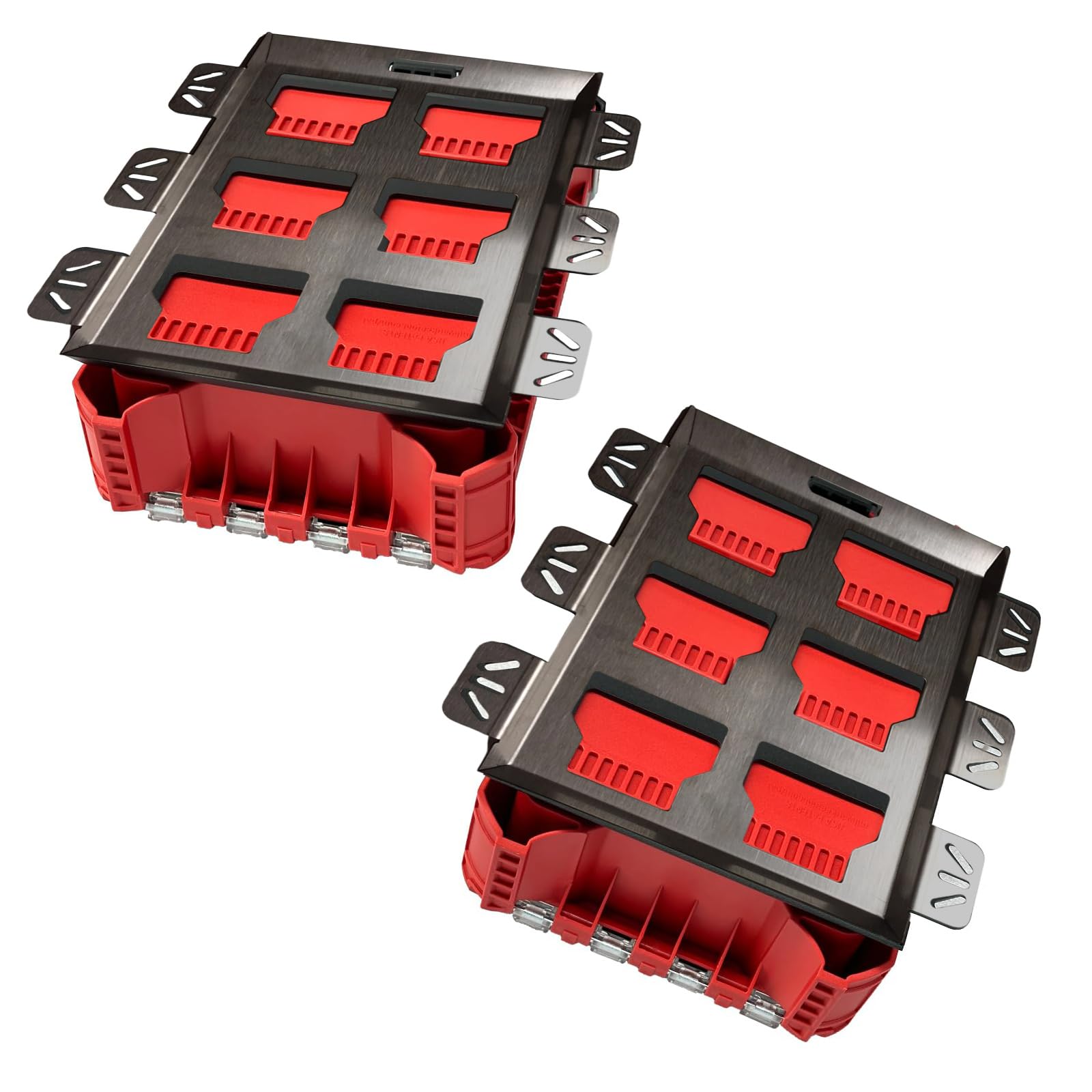 Placa de montaje para plataforma de camión de resistencia, soporte de herramientas inoxidable para particiones y estaciones de trabajo, capacidad de 50 con hardware compatible con plataforma de