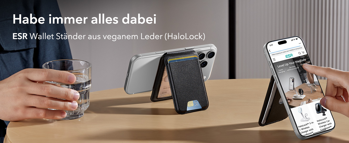 Usroom MagSafe Hülle Für IPhone 12/12 Pro – Mit Abnehmbarem Kartenhalter, RFID-Schutz & Standfuß