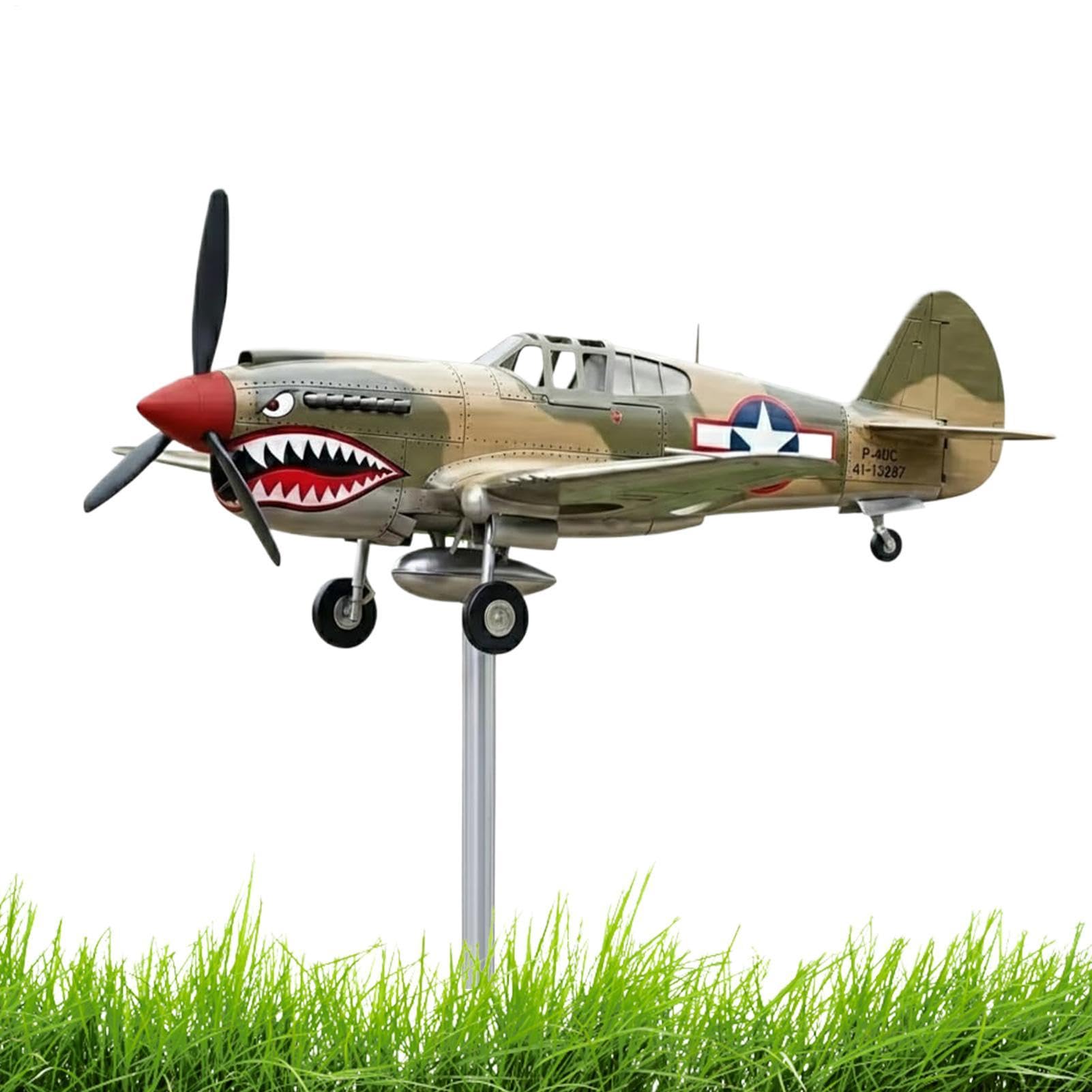 Girandola da Giardino in Metallo,Scultura 3D Storica | Banderuola Aereo per Giardino - per, Cortile, Terrazza, Fattoria, Spiaggia, Villetta, Recinzione