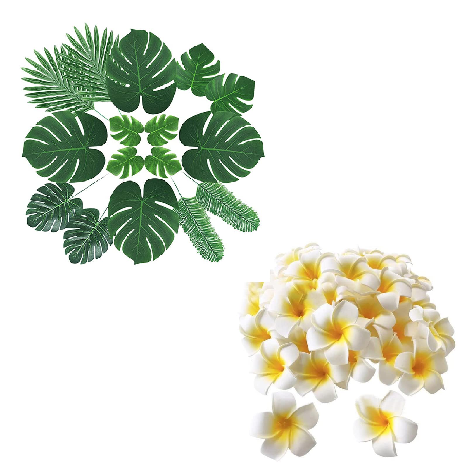 花飾り Amazon｜Famimueno モンステラ リーフ プルメリア 造花
