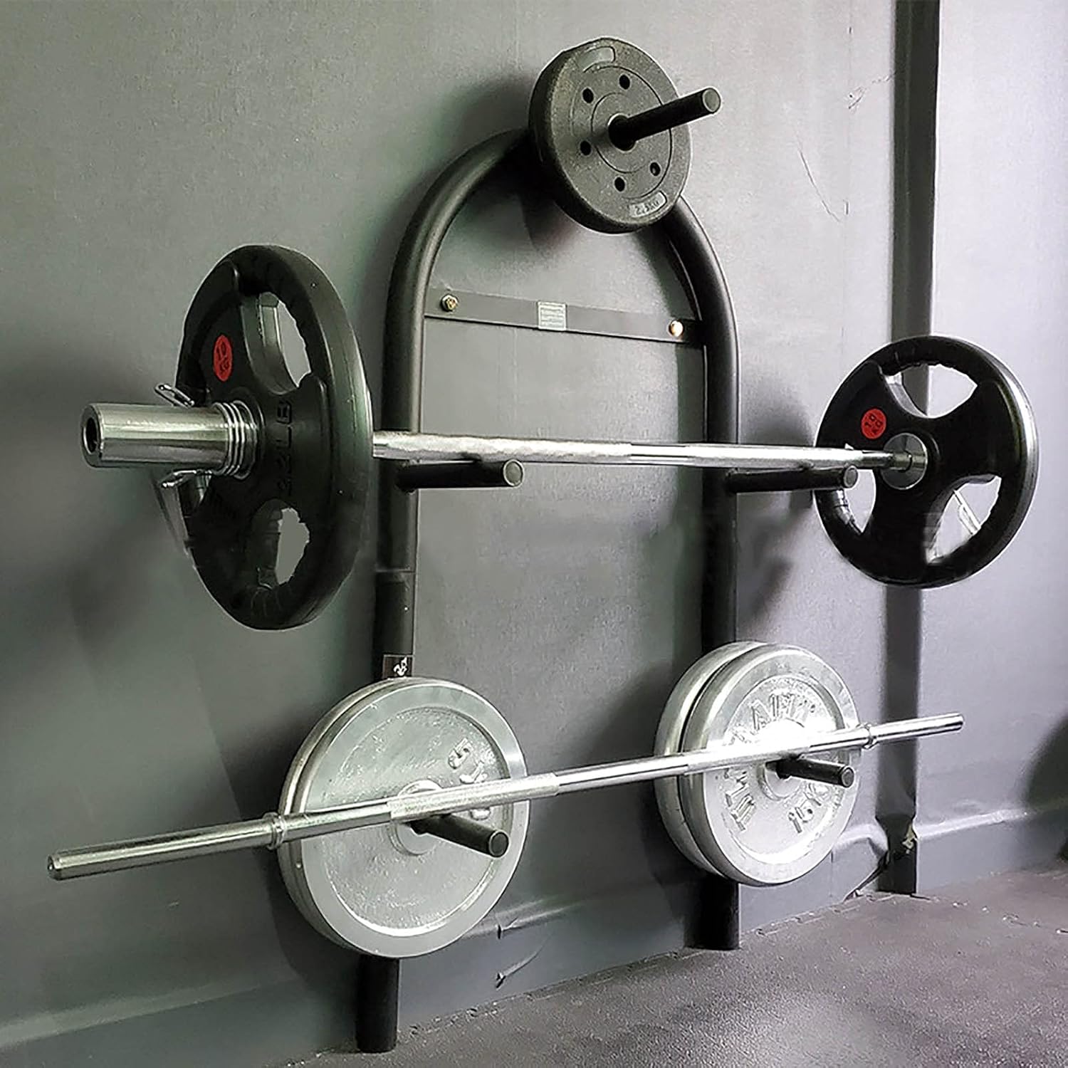 Weight Plate Stand Rack, 1" Plate Tree Barbell Plates Storage Rack, Weight Plate And Vertical Bar Holder Storage Rack Organizer For Home Gym