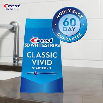 Crest 3D Whitestrips, Classic Vivid, Teeth Whitening Strip Kit, 20 Strips (10 Count Pack)