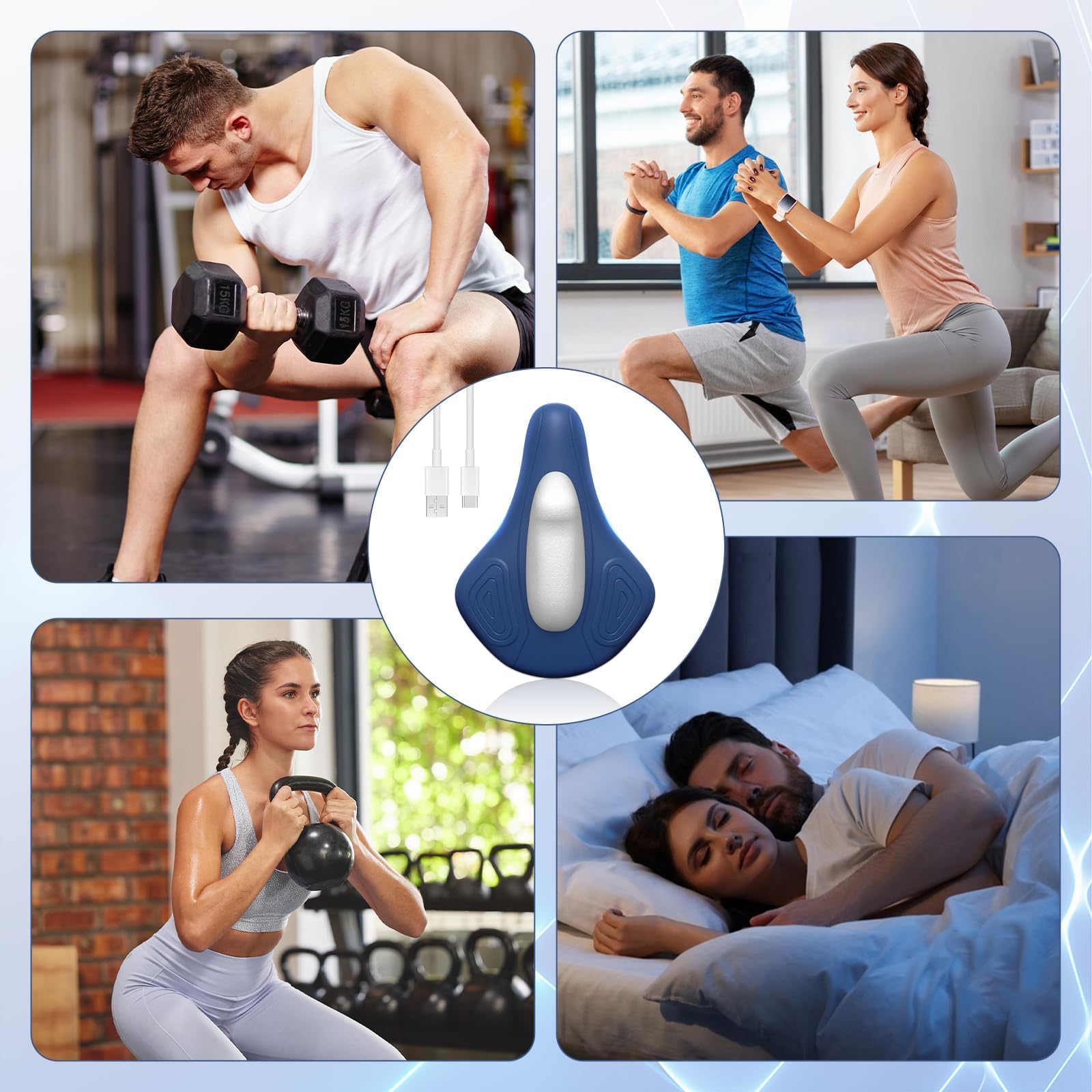 Trainer Portatile per Il Pavimento pelvico – adatti sia a uomini che a donne, con tre livelli di intensità, ideali per il fitness a casa, il recupero