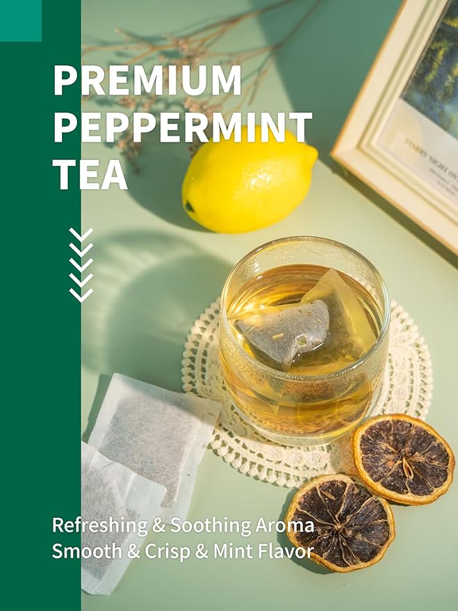 Indulge in the aromatic and refreshing taste of HYNTMYT peppermint tea, made from premium peppermint leaves that are hand-picked and sun-dried to perfection. With its soothing aroma and smooth, crisp mint flavor, this tea is the perfect pick-me-up for any time of the day.